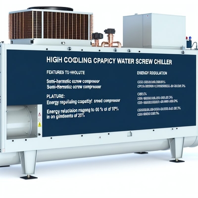 Bom preço. Chiller de Parafuso Refrigerado a Água de Alta Capacidade de Refrigeração com Compressor de Parafuso Semi-hermético e Regulação de Energia 0-25%-50%-75%-100% on-line